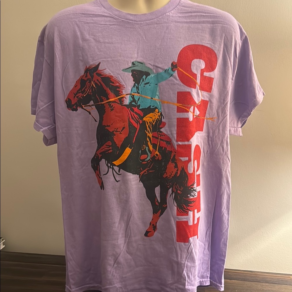 Johnny Cash -Purple Graphic T-Shirt